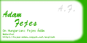 adam fejes business card